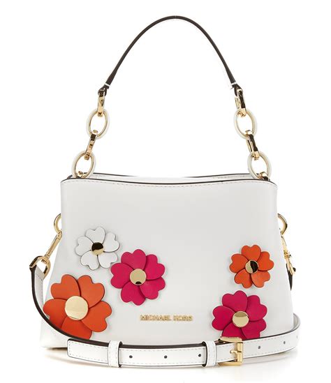 black and white flowered michael kors satchel|michael kors opened satchel purse.